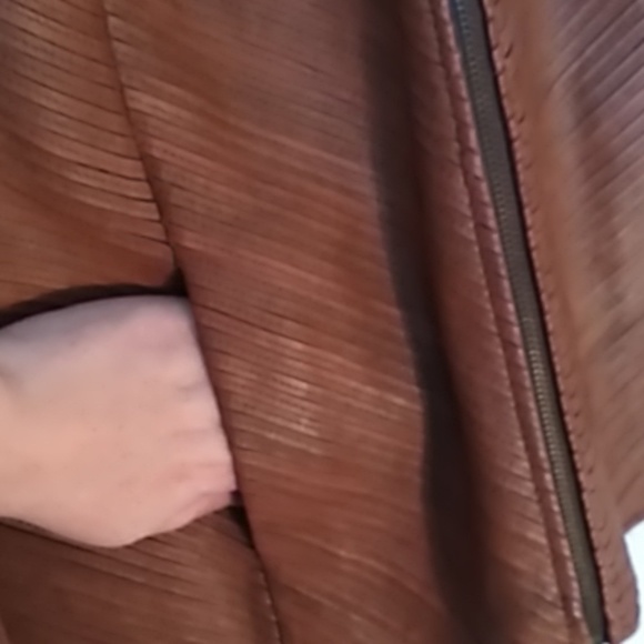 LaneBryant brown leather jacket 18/20 - Picture 4 of 7